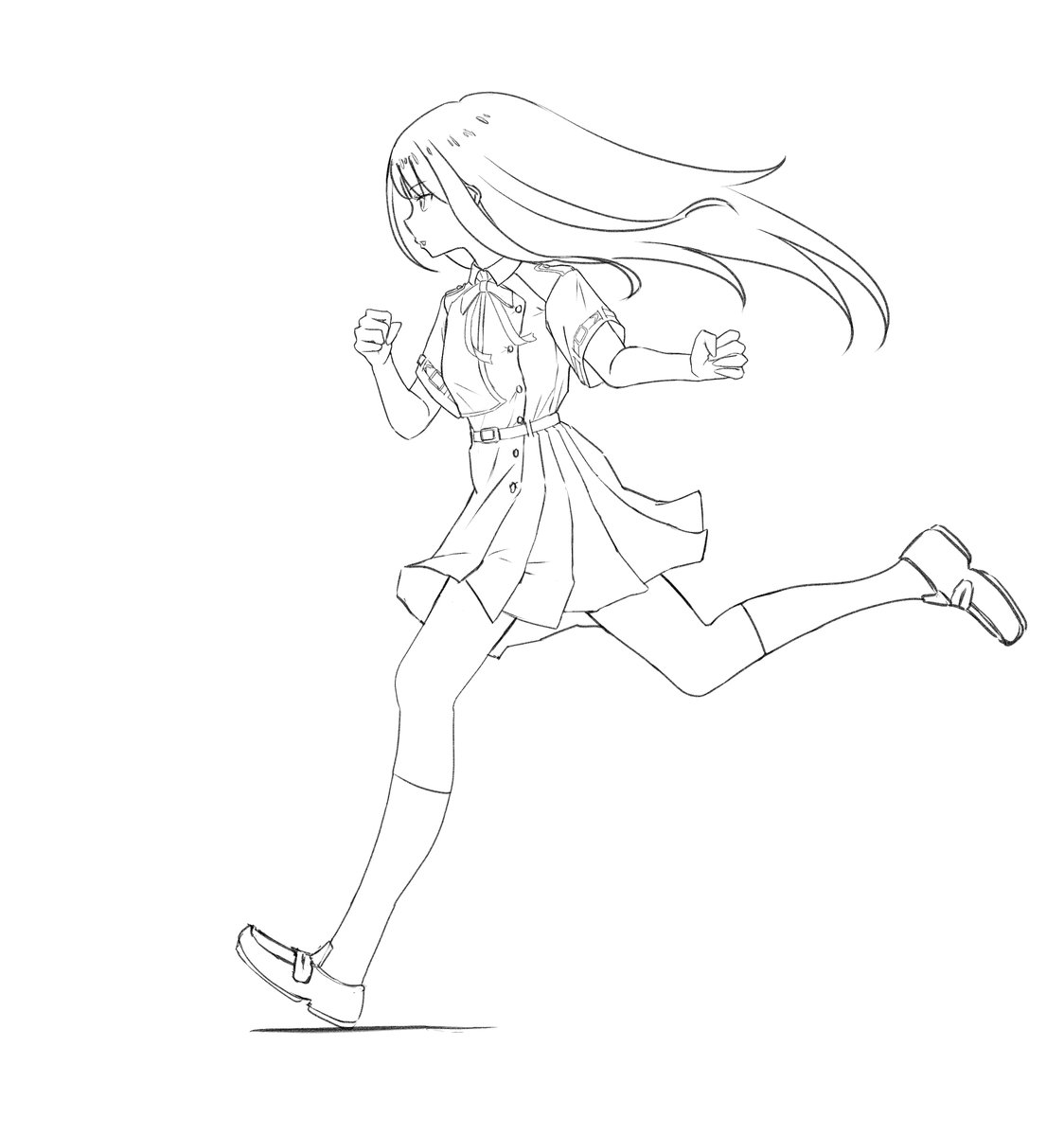 課題たきな走り横面
#イラスト　#リコリコ