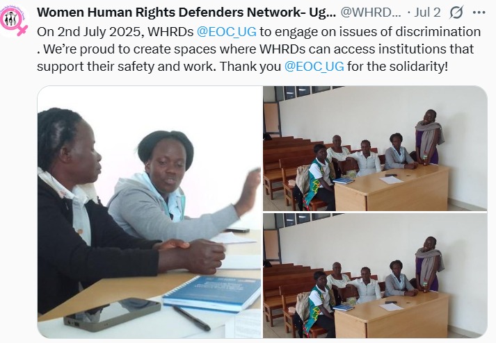 Bravo <a href="/WHRDNU/">Women Human Rights Defenders Network- Uganda</a> equipping us to engage with policy makers for our protection as WHRDs <a href="/mamacash/">Mama Cash</a> <a href="/GlobalFundWomen/">Global Fund for Women</a> <a href="/UrgentAct/">Urgent Action Fund for Feminist Activism</a>