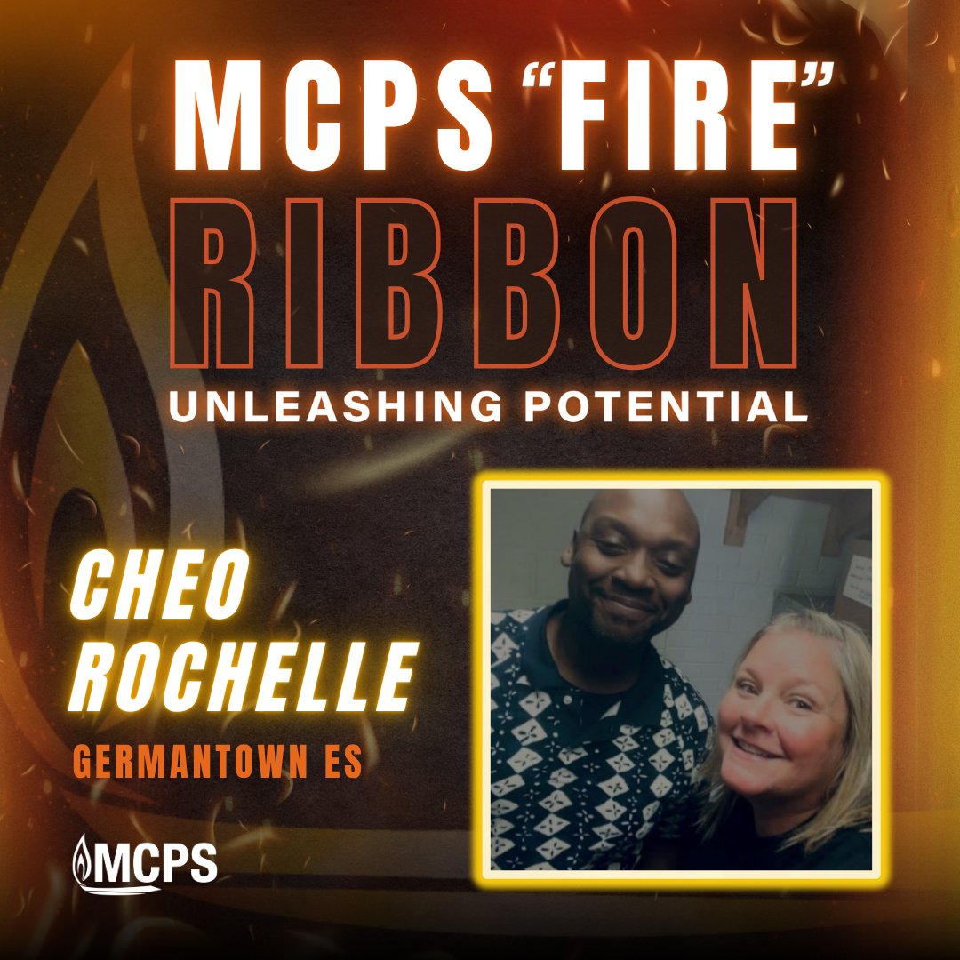 🔥¡Premio "Fire Ribbon"!

Hoy celebramos a Cheo Rochelle, de la Escuela Elemental Germantown, por su trabajo en equipo, colaboración y apoyo mutuo a través del Premio Liberando Potencial.

#MCPSListosParaElFuturo