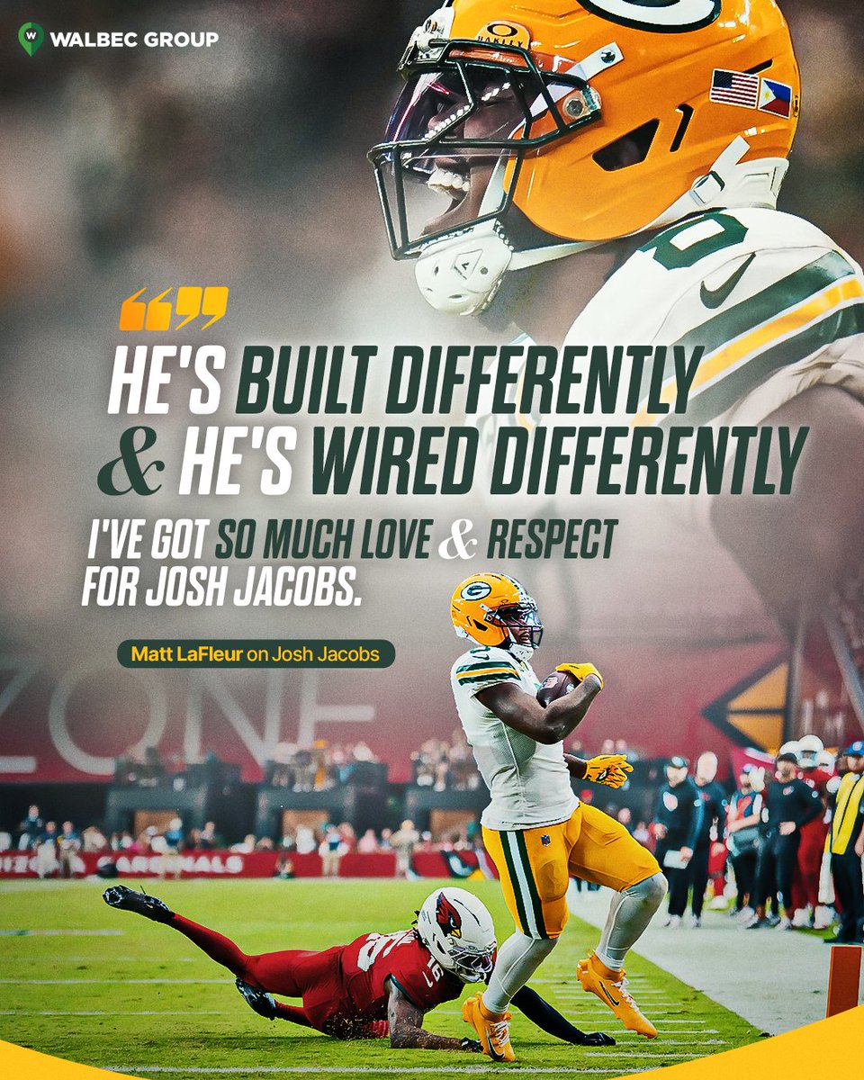 packers's tweet image. Use this as a, "We love Josh Jacobs," button.