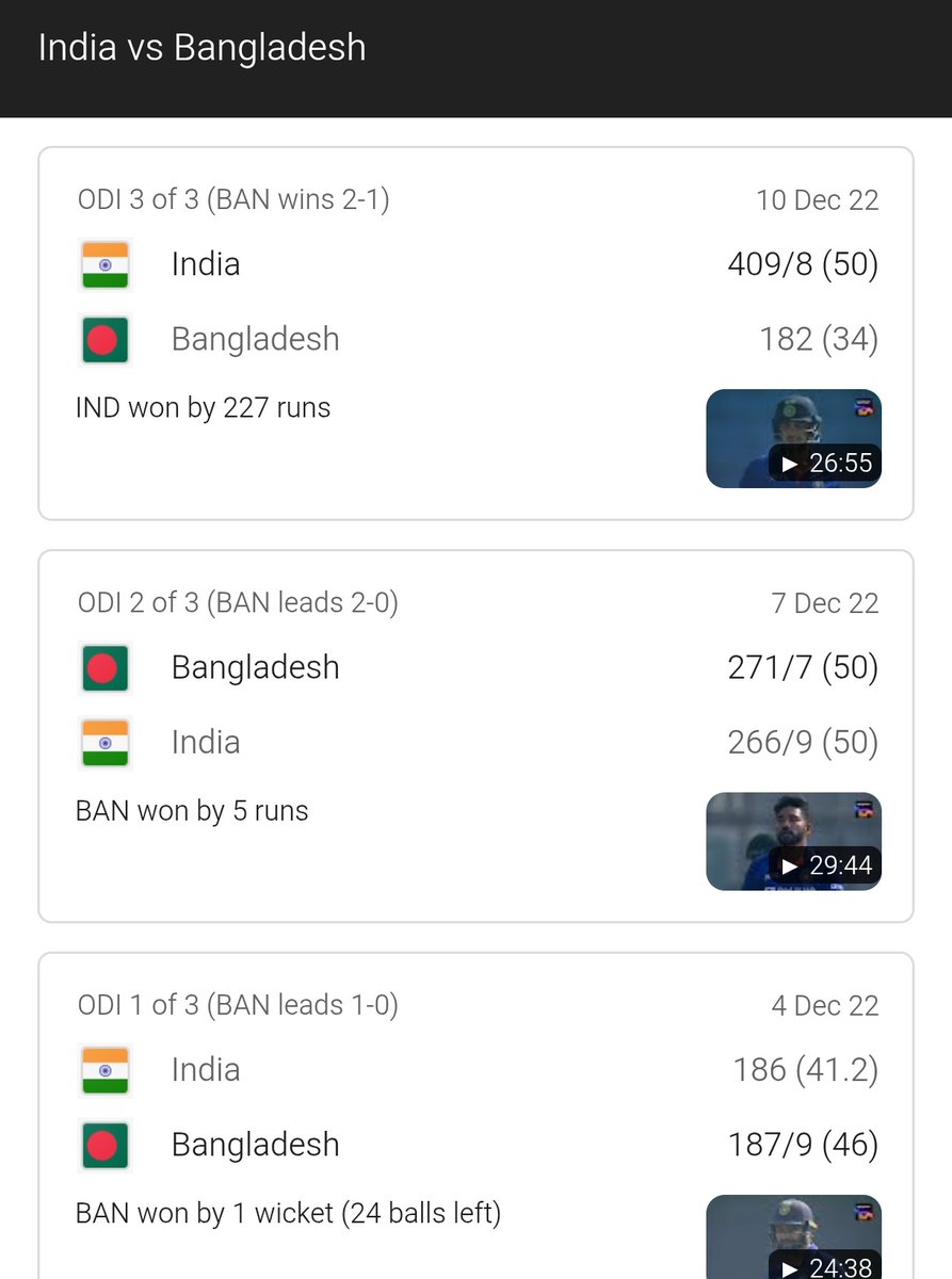 Bangladesh won a series against india 

Captain - <a href="/ImRo45/">Rohit Sharma</a> 
Coach - Dravid

Golden era 👌👌👌