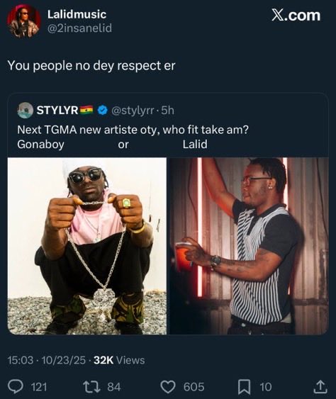This is what happens when you give some struggling artiste a taste of the spotlight.. if eno be these twitter boys anka you lalid who even dey rek you?? 

GONABOY JUST GOT MY RESPECT AND SUPPORT FOR THIS ONE!!