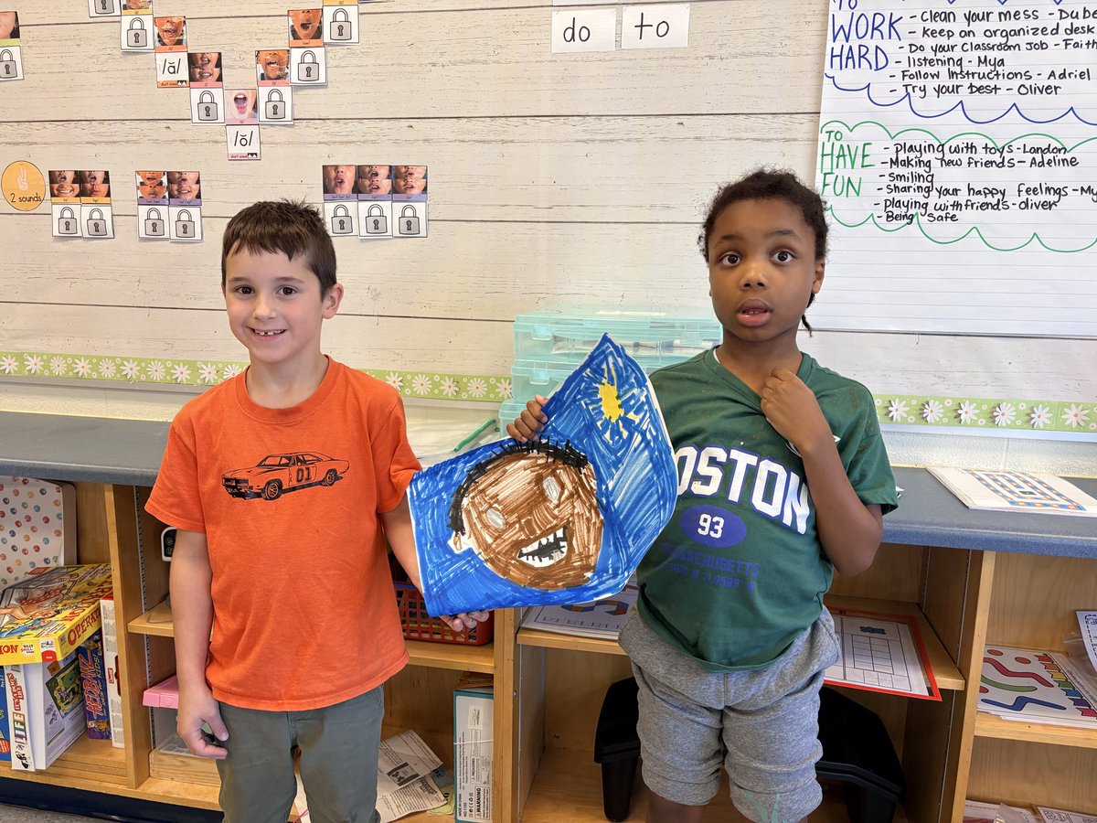 What artists we have in grade 1/2! They enjoy making each others day by drawing portraits for one another. Look at those smiles! <a href="/shcsparis/">Sacred Heart, Paris</a>