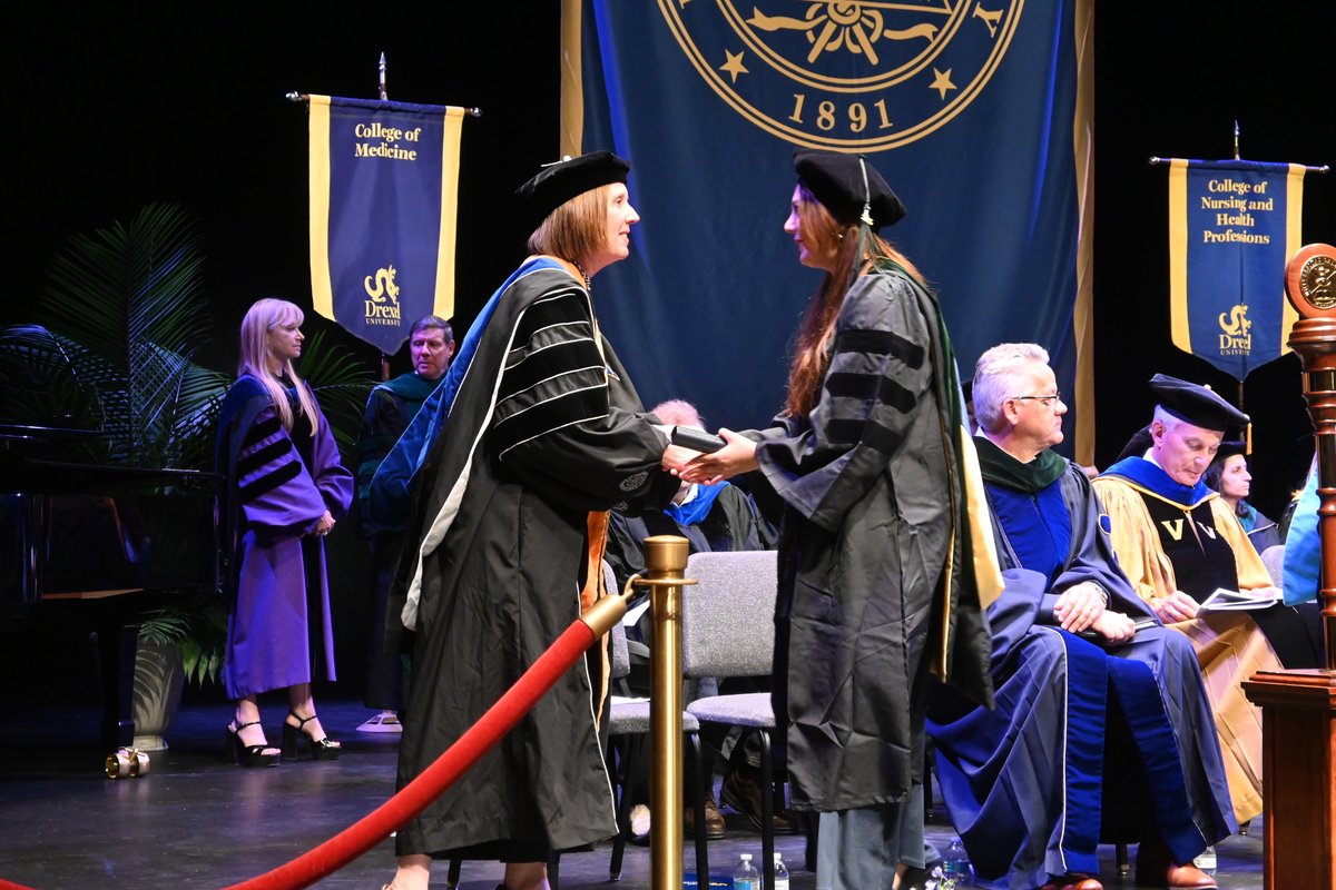 SalusUniversity's tweet image. The Class of 2025 embarked on their academic journeys as students of Salus University and concluded them as proud graduates of Drexel University, marking a historic transition.

Read more: ow.ly/RCIA50Xh934

#salusatdrexel #drexeluniversity #commencement #classof2025