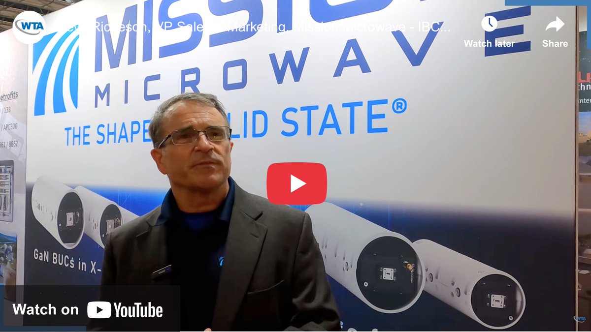 worldteleport's tweet image. Steve Richeson, VP, Sales & Marketing, Mission Microwave - IBC 2025 - WTA Executive Dialogue Series
youtube.com/watch?v=hu9_M9…
#WTA #IBC #MissionMicrowave #IBC2025 #WorldTeleportAssociation
