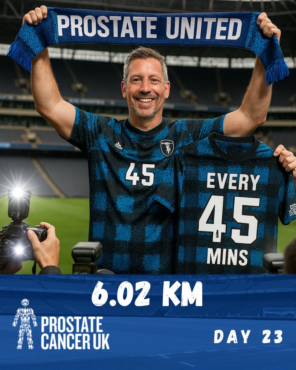 nexxtgenfc's tweet photo. Day 23 ✅ 6.02km covered for @prostateunited / @ProstateUK 💙 Today I walked for those stuck in the waiting — for results, for answers, for hope. Walking, jogging or running at least 5km a day this October for my dad.
🔗 https://t.co/z7P1NSrxjI
#ProstateUnited #ForDad https://t.co/IgHhwf1diX