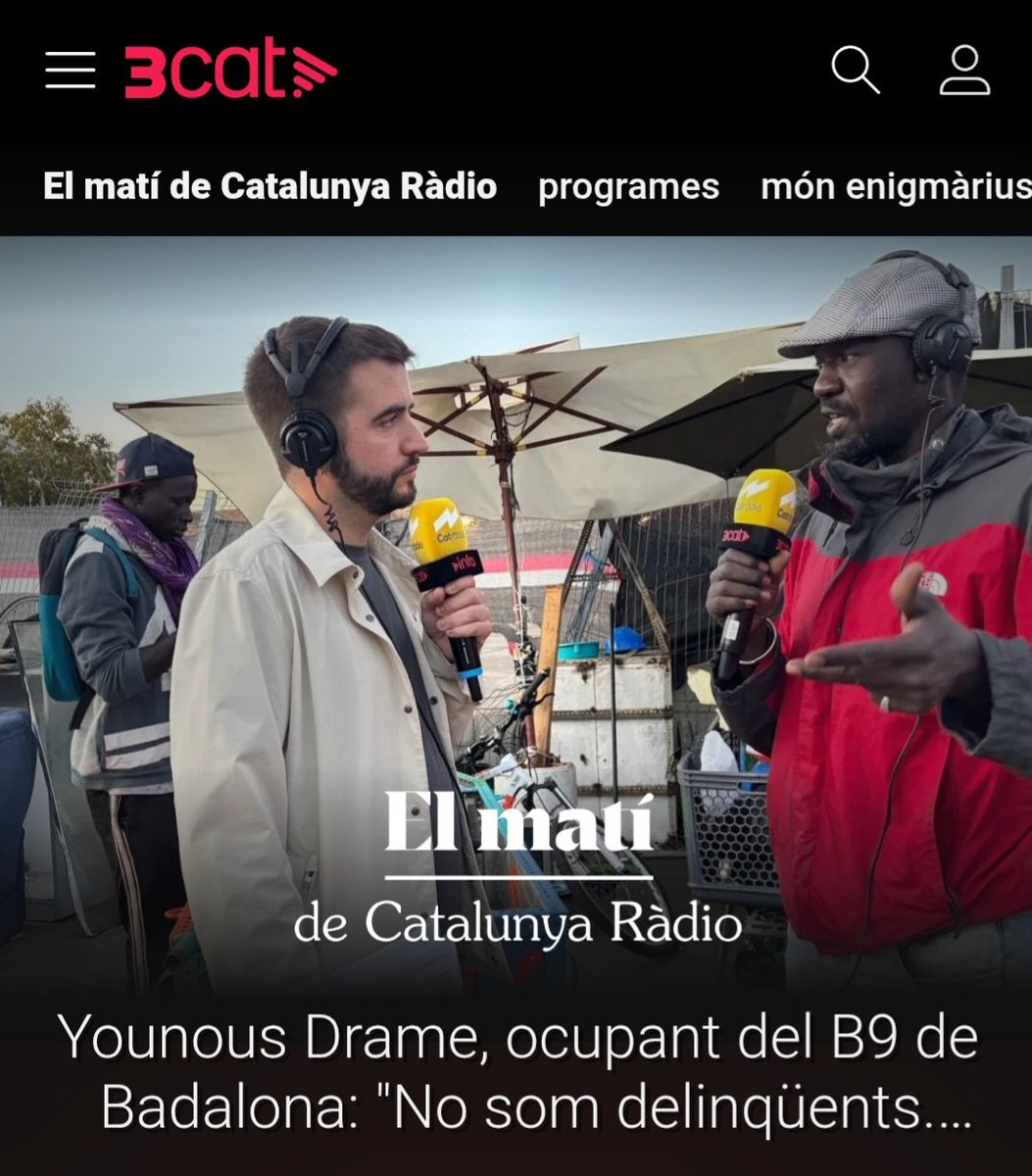 Younous Drame, ocupant del B9 de Badalona: "No som delinqüents. Hem vingut a treballar" 3cat.cat/3cat/younous-d…