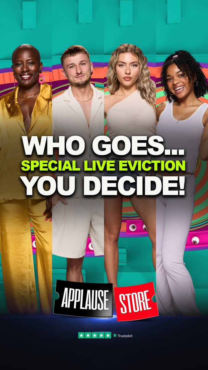 Last remaining 25 x free Guest List tickets available to tomorrow evenings Big Brother live Eviction Show! To get your hands on them and to join us live, use promo code ‘GUESTL’ right now only <a href="/applausestore/">Test</a>.com. Min age 18+