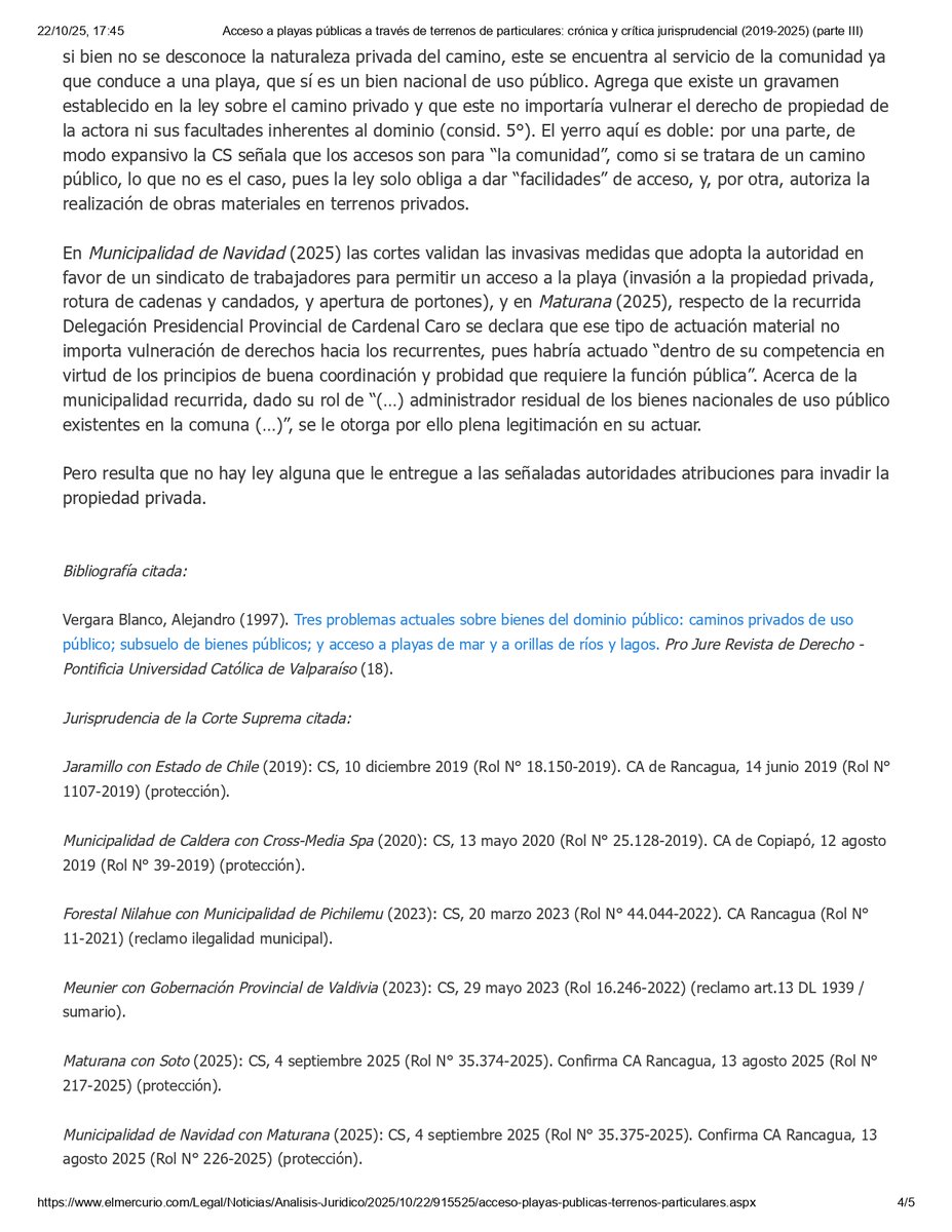 Comparto mi última publicación en El Mercurio Legal.
