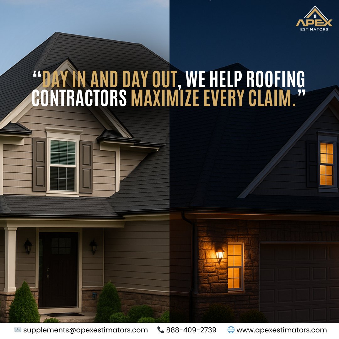 apexestimators's tweet image. No days off when it comes to getting our clients what they deserve.
 
At Apex Estimators, we work day in and day out to help roofers get maximum supplements, faster payments, and better profits.

Your success is our business. Talk to us today!
📞888-409-2739