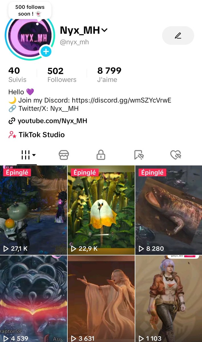 Happy 500 followers TikTok! 🎉 I've been exploring a different way to do content creation on this SM and the short formats are so fun to do! Thank you for the overwhelming good vibes on my latest upload (almost 30k views in less than 24h 😵‍💫) 
I'll keep on uploading fun stuff 💜