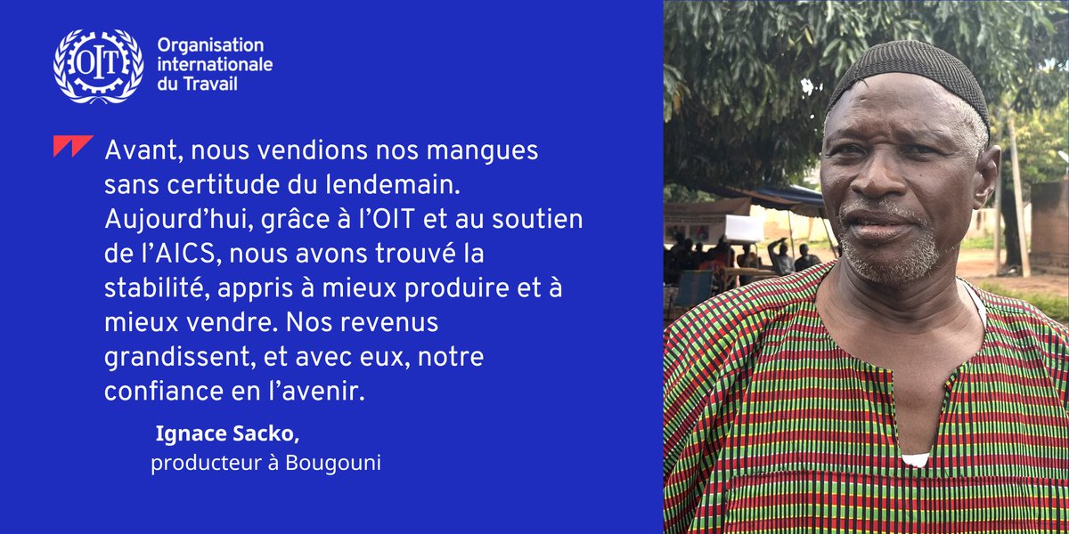 #OitMali

🍋 À Bougouni🇲🇱, les producteurs de mangues retrouvent espoir et stabilité grâce à l’appui de <a href="/OITAbidjan/">OIT Abidjan</a> et au soutien de <a href="/AICSDakar/">AICS Dakar</a>.

Ignace Sacko témoigne d’un changement concret dans sa communauté. 🌱

#AgricultureInclusive #TravailDécent #AnKaBaara