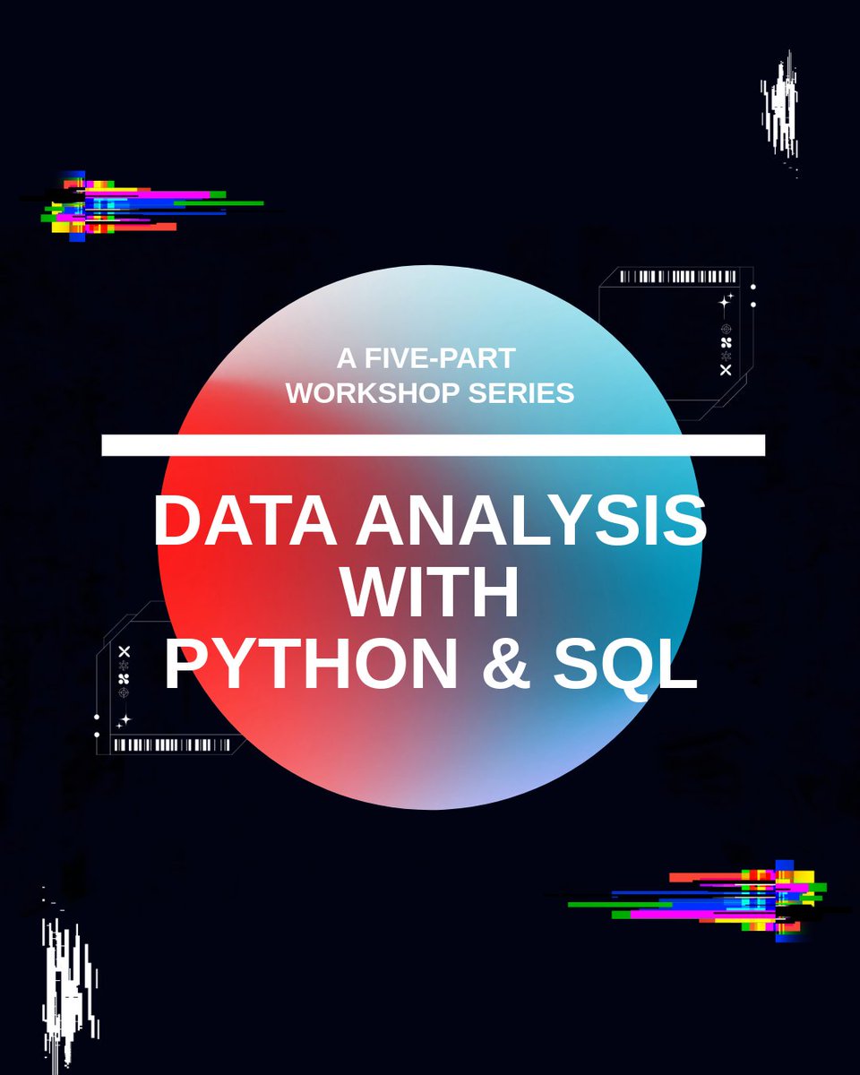 Level up your data analysis skills! 📊 In this five-part workshop series, you’ll get a comprehensive introduction to Python and SQL, culminating in a final portfolio dashboard.

Mondays October 27, November 3, 10, 17, 24
5-7pm
ANN 301D

RSVP: bit.ly/f25workshops