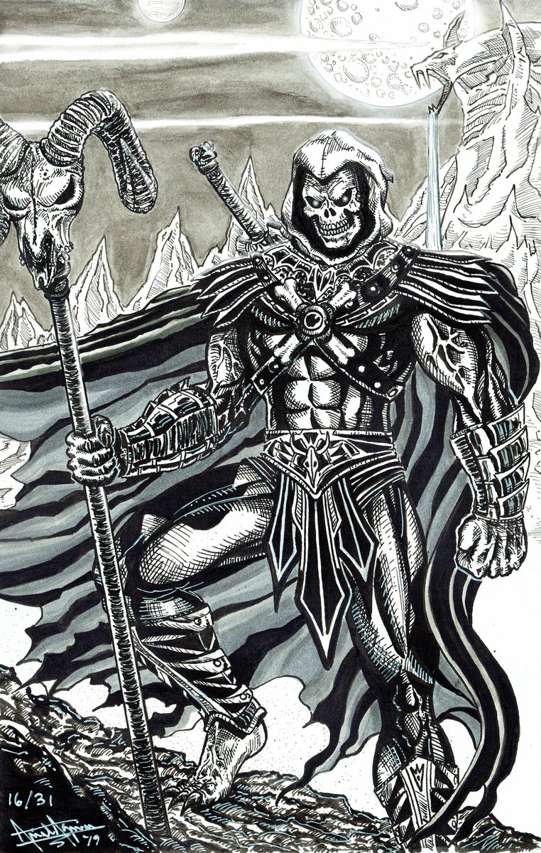 ariel_aguire's tweet photo. 2019 INKTOBER: MASTERS OF THE UNIVERSE: #SKELETOR FINAL SCAN! π
#arielsartwork #inktober #lordofdestruction #eternia #snakemountain #mastersoftheuniverse #motu #mattel #classic #fantasy #art #drawing #pencil #pen #ink #inkwash #graytones #marker #brush #brushpen #traditional https://t.co/tBAyYGa06E
