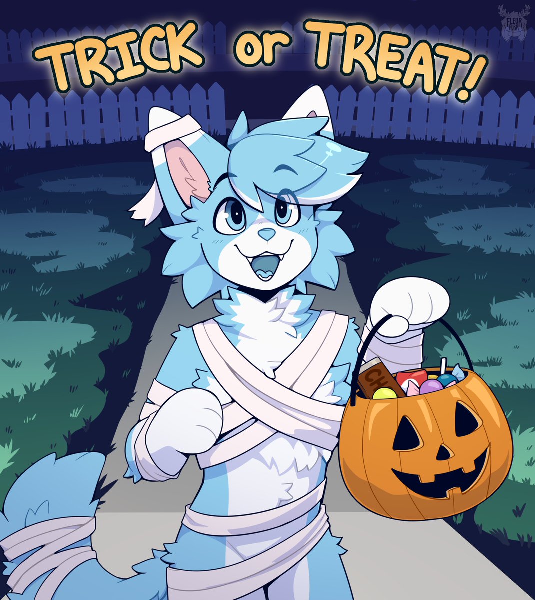 FloofiFuzzi's tweet image. Trick or treat, smell my feet, something like that. 🎃🍂

Got this amazing beauty by @Fleurfurr