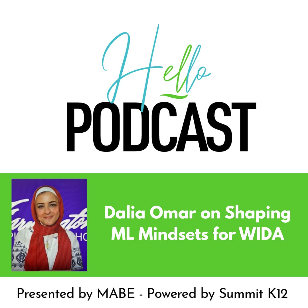 Season 2, Ep. 2 of the hELLo Podcast is here!
Join Dalia Omar as she shares insights on Shaping ML Mindsets for WIDA, empowering multilingual learners through equity and intentional design. mabemi.net
Thanks to our partner @SummitK12 for powering every episode!