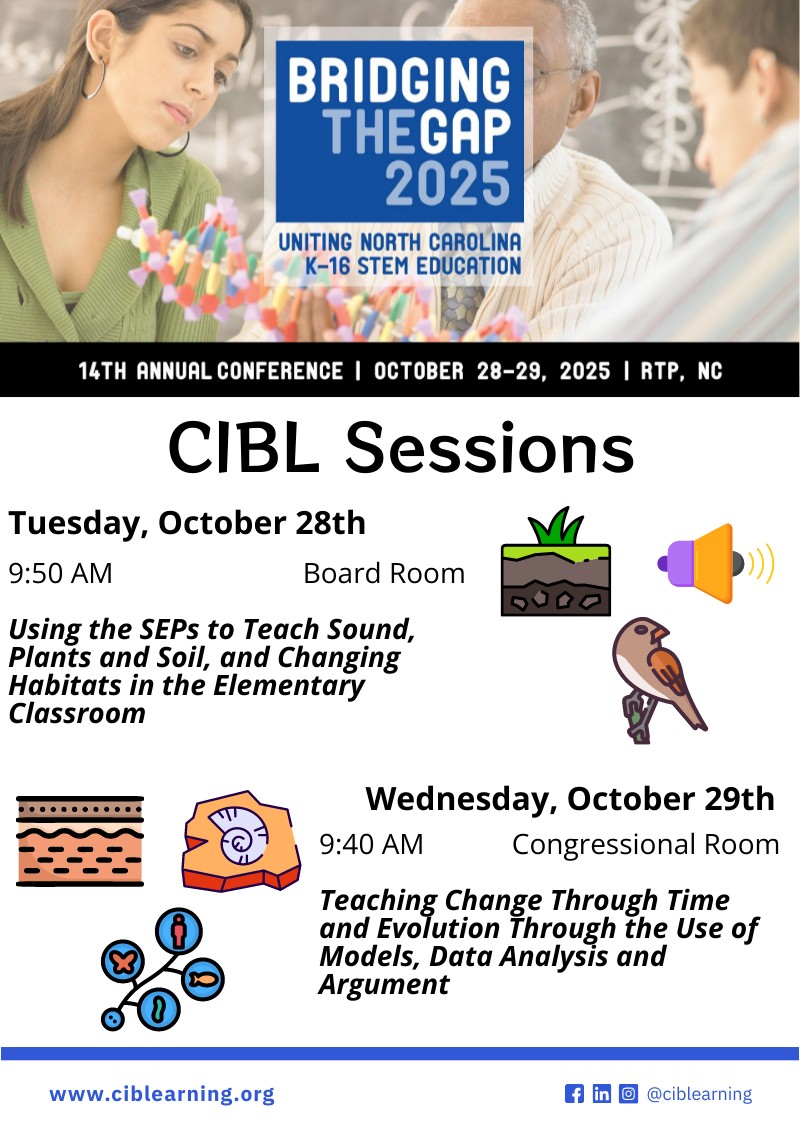 Join us next week at Bridging the Gap! We will have two hands-on sessions and a booth to answer all your questions. #ncabr #stemeducation