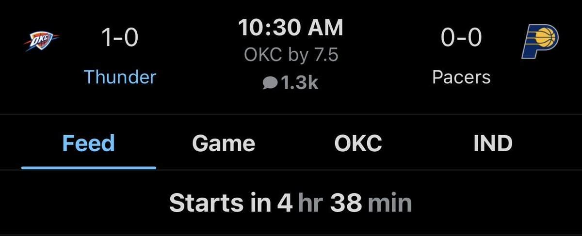 SkyedOKC's tweet photo. Pacers looking to force a game 9 👀 https://t.co/oHmVbFPyGW