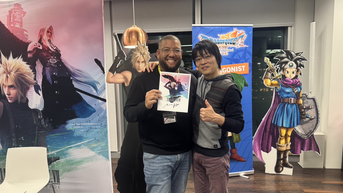 MCFixer's tweet image. Another incredible day huge thanks to @SquareEnix for welcoming me to the UK office! 

It was amazing to get hands-on with Final Fantasy Vii Remake on the @NintendoUK (Switch 2) and @xboxuk and to meet the legend himself, @nhamaguc  I was honestly so nervous, but truly grateful…