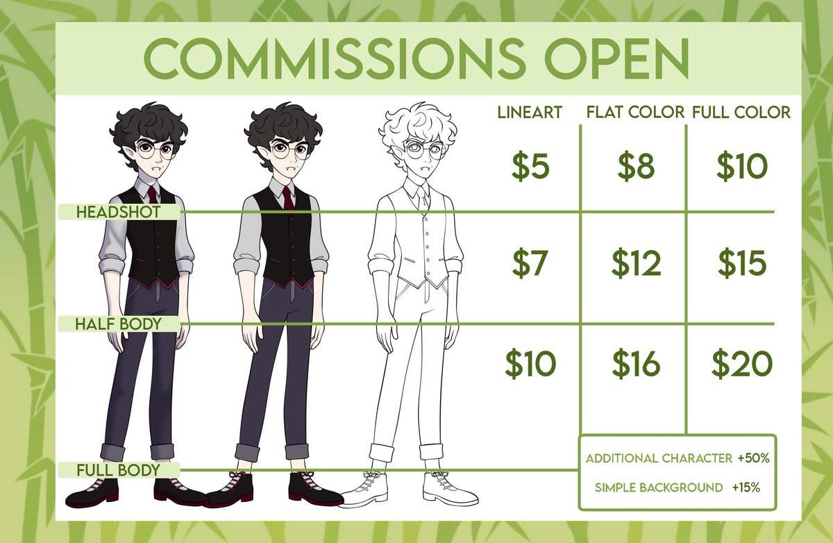TheBoyPanda9's tweet image. Commissions Open! 🔰 Comisiones Abiertas!
Feel free to ask any questions via DM 💚
#art #commissionsopen #commissionart