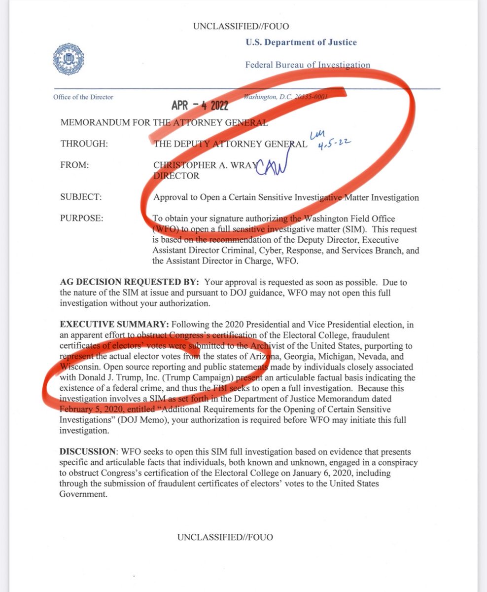 C__Herridge's tweet image. NEW:  APPROVAL CAME FROM THE TOP

Biden administration AG Garland, his deputy Lisa Monaco and then Director Christopher Wray physically signed off on FBI probe codenamed ARCTIC FROST.

The records via @ChuckGrassley show authorization based on “limited detail and basis” including…