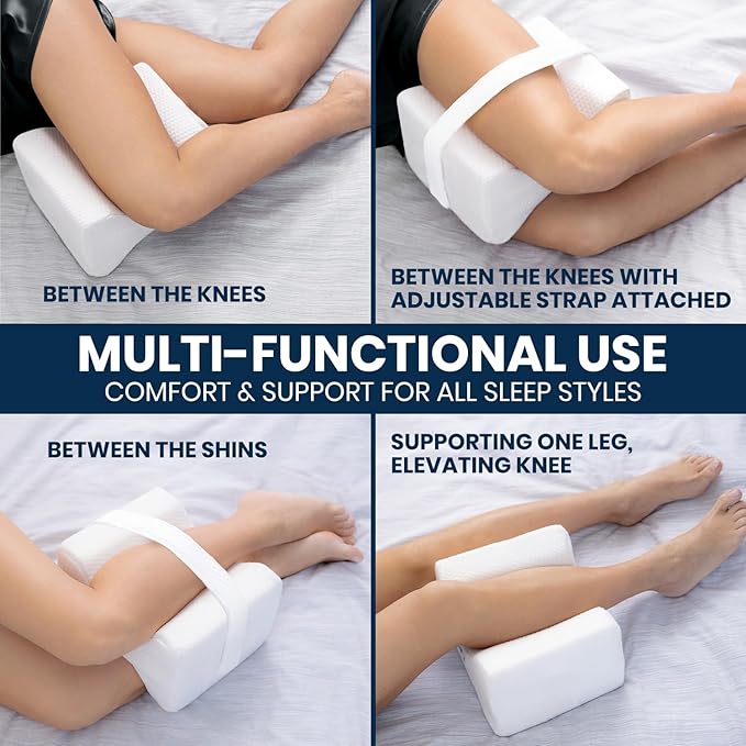 Everlasting Comfort Memory Foam Knee Pillow for Side Sleepers – Sciatica Pain Relief Pillow, Adjustable Strap Support – Leg Pillows for Sleeping Alignment, Knees, Back &amp; Hip Cushion geni.us/STA6z #Amazon via @Amazon 

#ad #backpain #sleep #sleeping #bed #amazonfinds