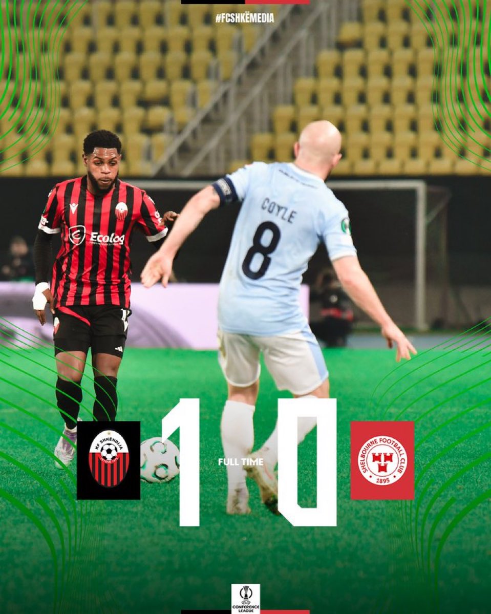 MAÇ SONUCU :

Shkendija 1 - 0 Shelbourne

Bu galibiyet ile birlikte Kalkandelen temsilcisi Uefa Konferans Liginde ilk 3 puanını alıyor.