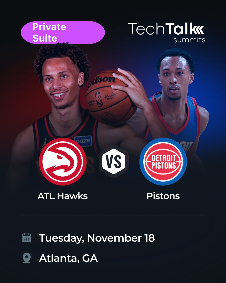 techtalksummits's tweet image. #AtlantaTech — reserve your spot to cheer on your favorite team at the Hawks vs. Pistons game in a private suite with @Sitecore!

Join us at State Farm Arena on Tuesday, November 18, to connect with fellow digital and marketing executives from top brands and get an inside look at…