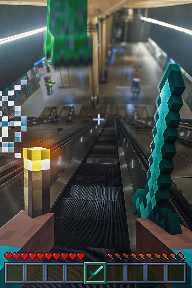 Sulmino_'s tweet image. how a minecraft player sees the world