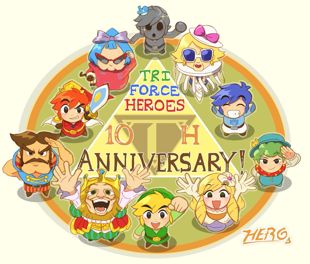 Happy 10 Year Anniversary, Tri Force Heroes!!!