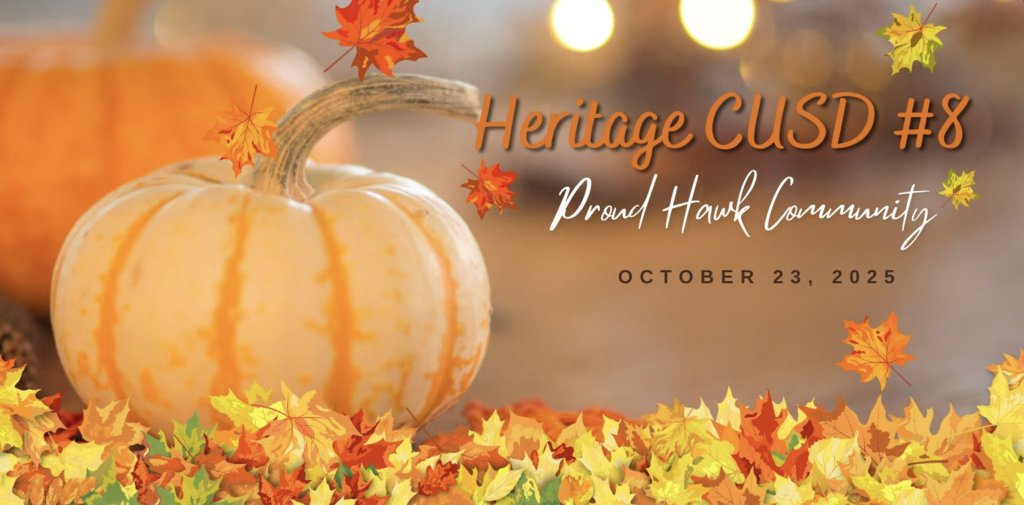 Hello, Heritage Families and Community,

Our newest Heritage CUSD #8 Newsletter is now available! 

👉 Read the newsletter: secure.smore.com/n/asprj