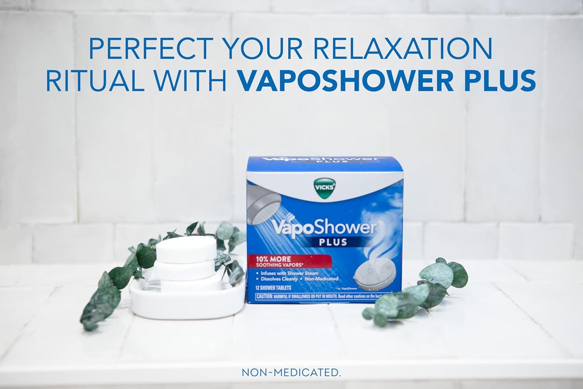 Vicks, VapoShower Plus, Shower Steamers, Eucalyptus Shower Steamer &amp; Menthol Scent, Clean Dissolving Vapor Shower Tablets, Aromatherapy Shower Steamer &amp; Shower Bombs, 12 count geni.us/ONck17n #Amazon via @Amazon 

#ad #shower #vicks #amazonfinds #deals #fyp