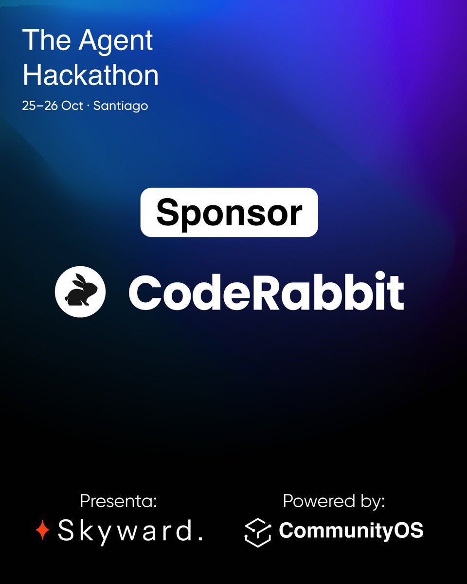 CommunityOS_'s tweet image. 🐰 Gracias a @coderabbitai por apoyar #TheAgentHackathon
CodeRabbit ofrece herramientas de revisión de código automáticas impulsadas por IA, que ayudan a equipos a construir software de alta calidad más rápido.
#CodeRabbit #AIforDevs #SkywardAI #chile #hackathon