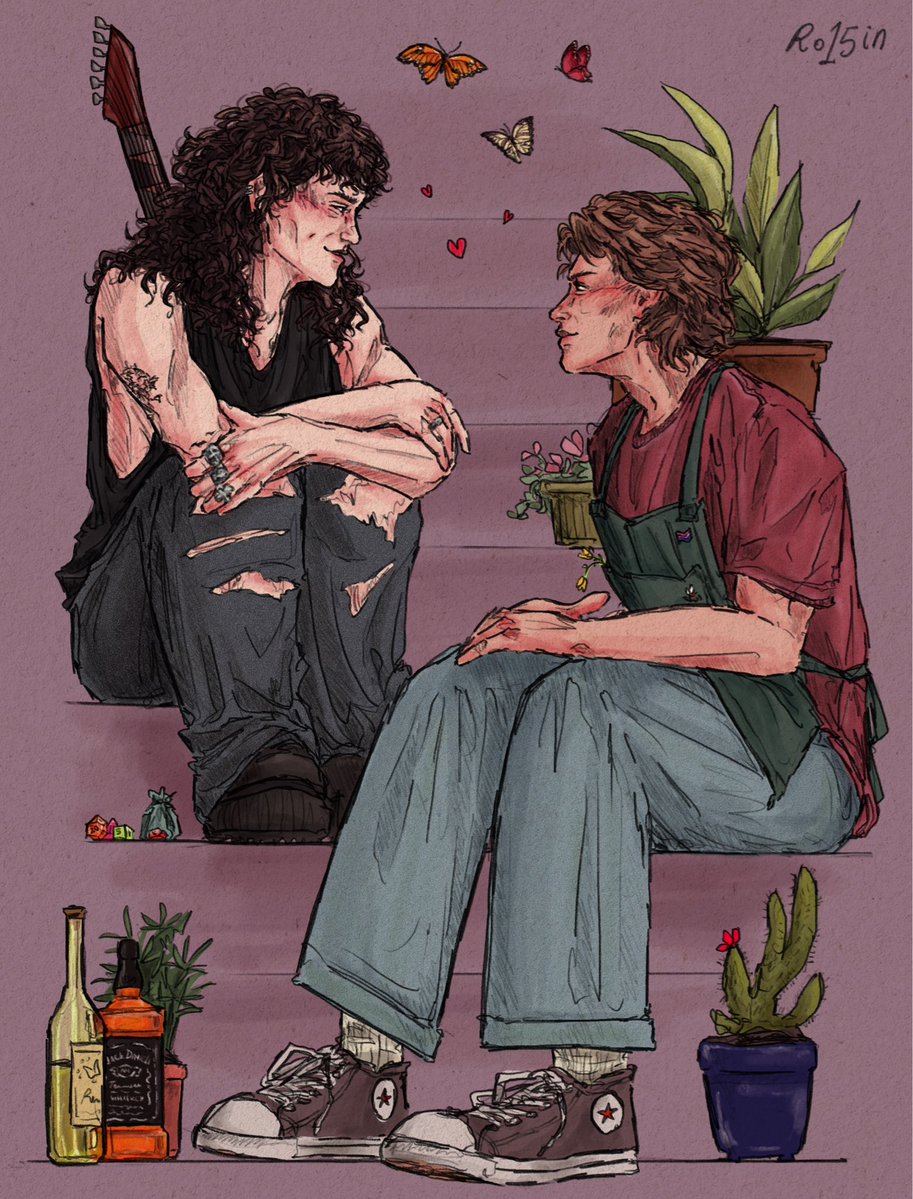 ro15in's tweet image. flowershop owner steve + rockstar eddie, aka my new fave flavour of #steddie 💌🎸🌷