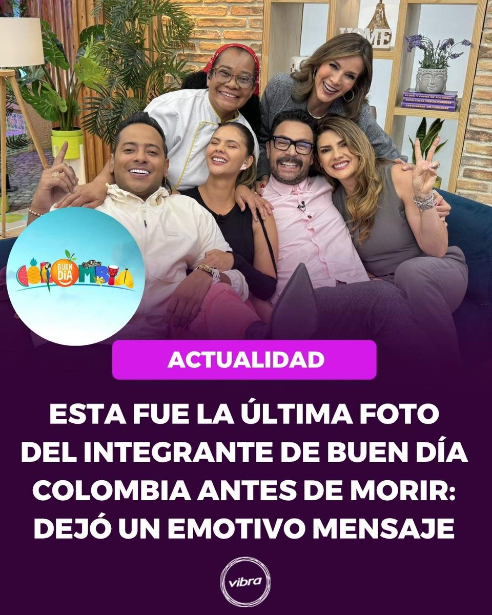 vibra_co's tweet image. 💔 El querido integrante de Buen Día Colombia dejó una última foto junto a una famosa actriz antes de su fallecimiento🕊️ #BuenDíaColombia #Integrante #Murió #Falleció #Luto

Todos los detalles en: vibra.co/?p=515599