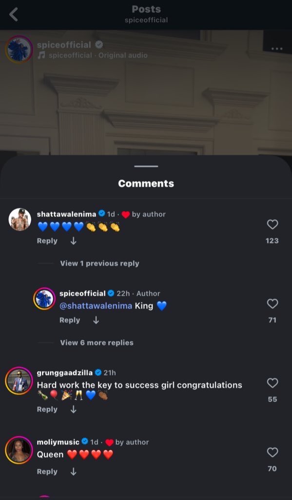 Spice says Shatta Wale is the King…By now emotional Efo unfollow her hmmm😭😭😭🤣🤣🤣🤣🤣
You pay Spice carry am come Ghana tell am say make he no mention the King en name😭😭🤣🤣
#StreetCrownForGrammy #VoiceOfTheCrownEP #AfricanKing