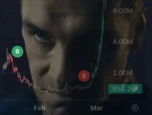 "the coin is finally pumping bro, you still in?"