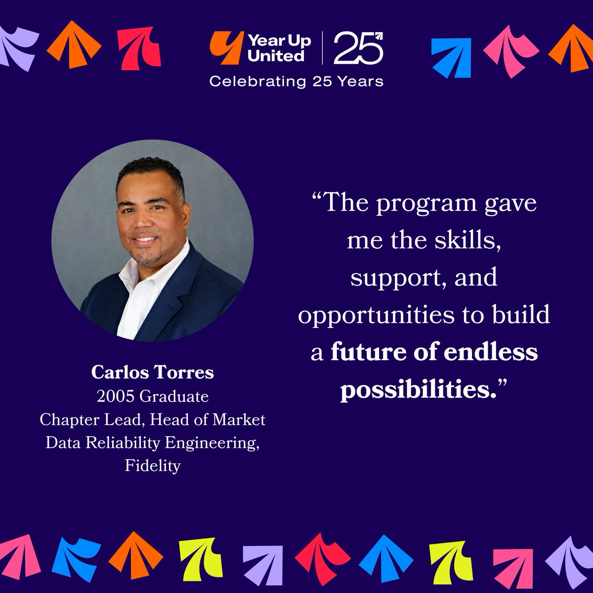 YearUpUnited's tweet image. Year Up United alumni are building careers that move companies forward. From minimum-wage jobs to senior roles at @Fidelity, @eBay, and @AWS. See how we’re solving the talent equation: bit.ly/4nd4Poe
#TalentSolutions #SkillsFirst #Partnerships #ReworkingTheFuture