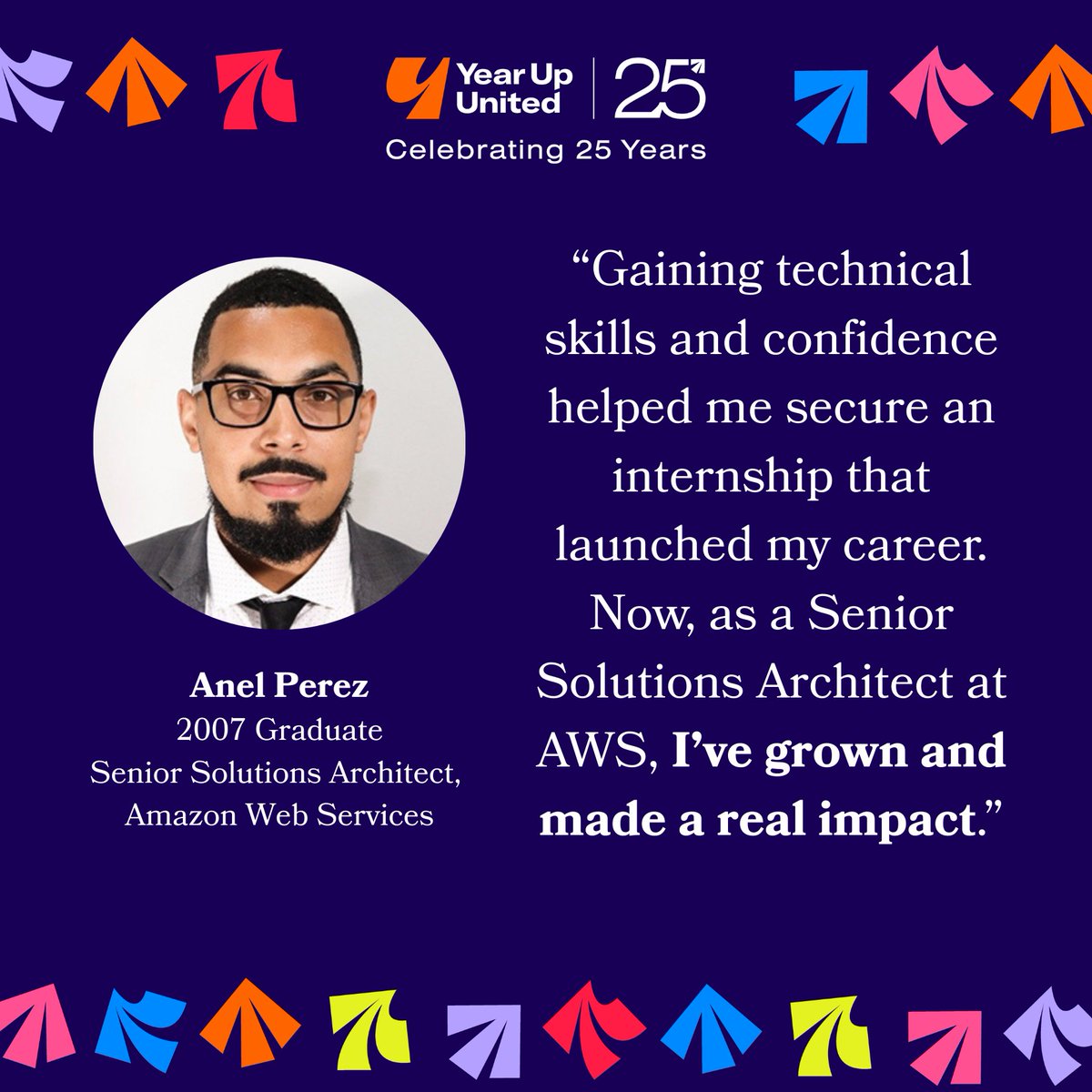 YearUpUnited's tweet image. Year Up United alumni are building careers that move companies forward. From minimum-wage jobs to senior roles at @Fidelity, @eBay, and @AWS. See how we’re solving the talent equation: bit.ly/4nd4Poe
#TalentSolutions #SkillsFirst #Partnerships #ReworkingTheFuture