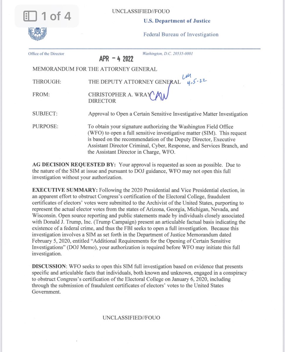 C_3C_3's tweet image. Chris Wray
Lisa Monaco
Merrick Garland
All 3 personally signed off on Artic Frost and the Mar a lago raid.
They were spying to see what people knew about their operations and raiding to see what Trump had on their operations.
Defensive moves.
All 3 belong in prison.