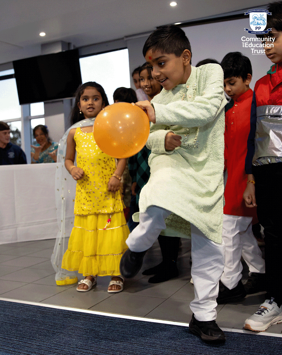pnecommunity's tweet photo. ✨ Celebrating Diwali at Deepdale!

We were proud to open our doors to more than 120 guests from the local Hindu and Sikh community this evening to mark the Festival of Lights.

Families enjoyed a fun game show, a stadium tour, and a Q&A with @pnefcacademy scholars Li-Bau Stowell and Shay Reid, who also helped judge the game show and posed for photos. 🙌

A brilliant evening filled with smiles, laughter, learning and togetherness. 🤍💙

#PNECET | #PLFansFund