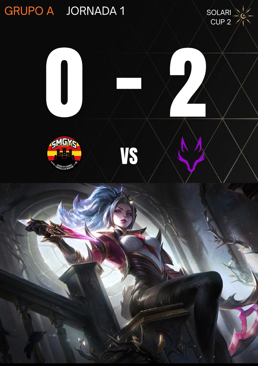 Otro resultado y otro 2-0 en la SOLARI CUP!!!

Esta vez es <a href="/skyfox_esports/">Skyfox Esports</a> Onslaugh el que ha conseguido una victoria bastante contundente.

Muy superiores como equipo como se esperaba. SMGYS tendrá que trabajar duro en el Grupo A.