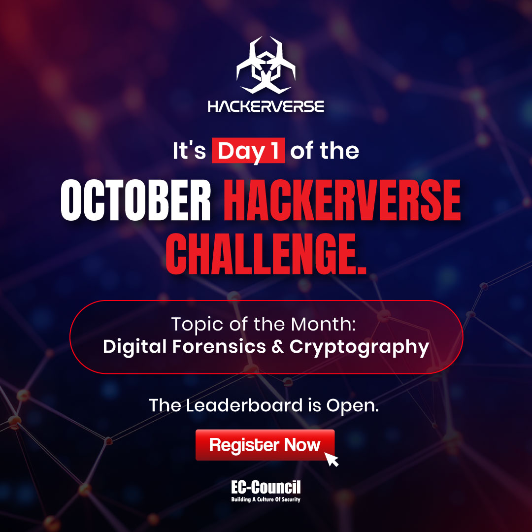 hackerverse_ecc's tweet image. Think you can solve what others miss? Register now: buff.ly/4ijRWG6 

🔍 Step into the world of encrypted clues and hidden trails.

This month’s CTF is all about Digital Forensics &amp;amp; Cryptography.
Investigate. Decrypt. Win.
#eccouncil #hackerverse #hackerversectf