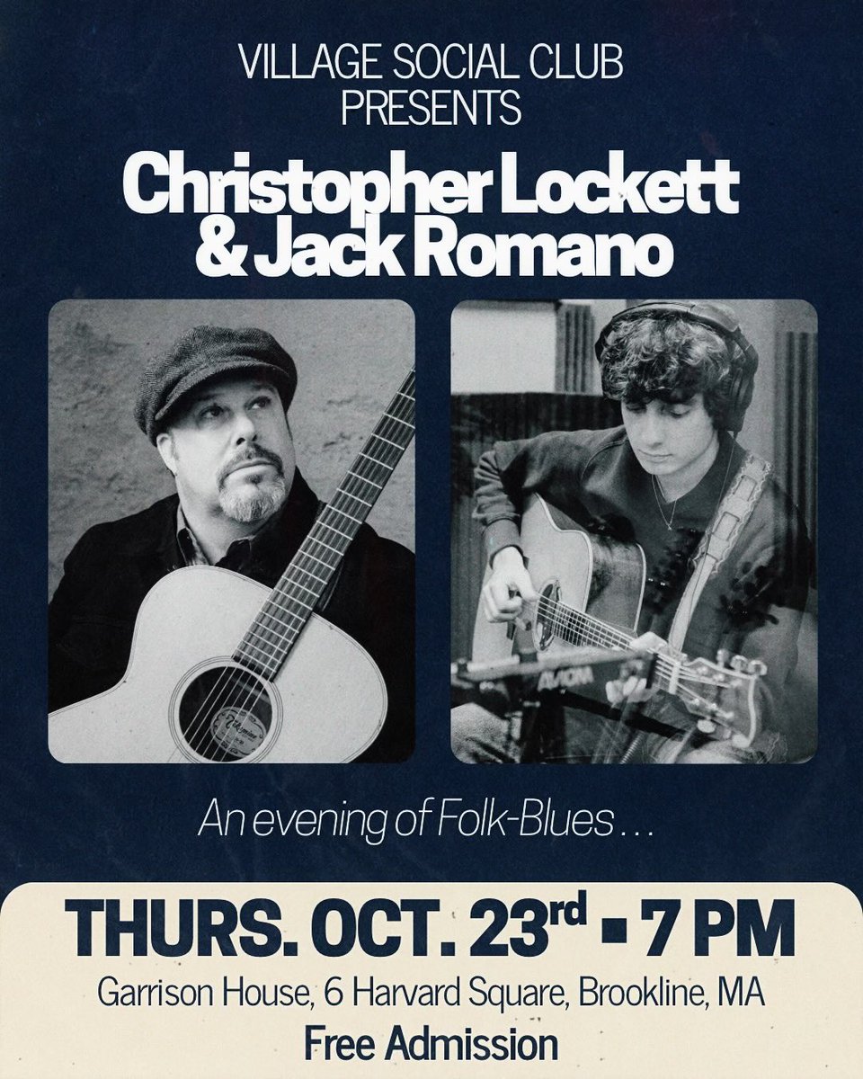 HeyLockett's tweet image. Tonight in Brookline, Mass. Boston, come say hello! Stories, songs, guitars, harmonicas, and an electric friggin’ Kalimba. Where else you gonna get that tonight? 😎