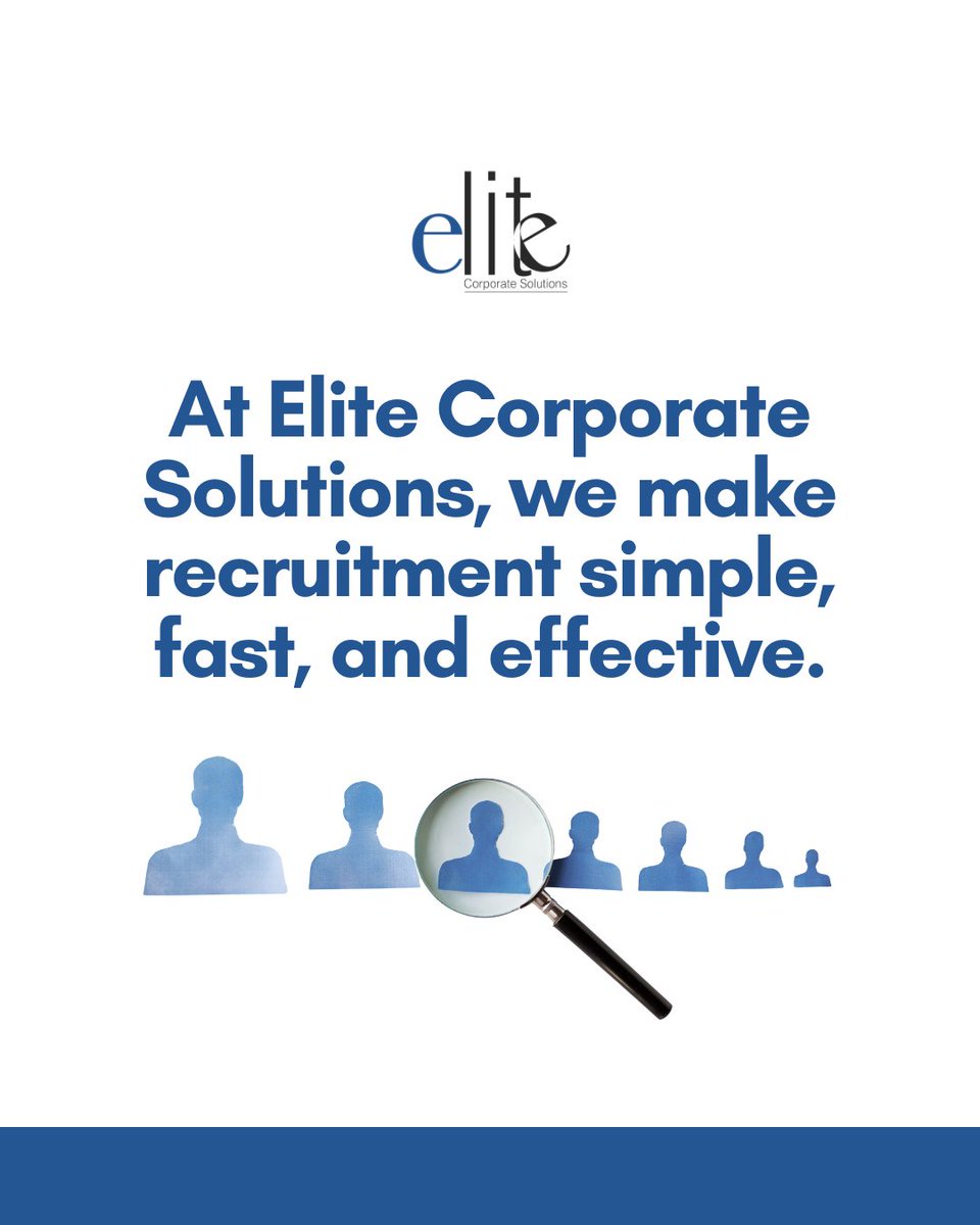 Elite_CorpSol's tweet image. Tired of long hiring processes?
At Elite Corporate Solutions, we simplify every step so you can focus on what really matters — growing your business.
#EliteCorporateSolutions #StaffingExperts #RecruitmentMadeEasy #HireSmart #BusinessGrowth #TalentSolutions #HumanResources