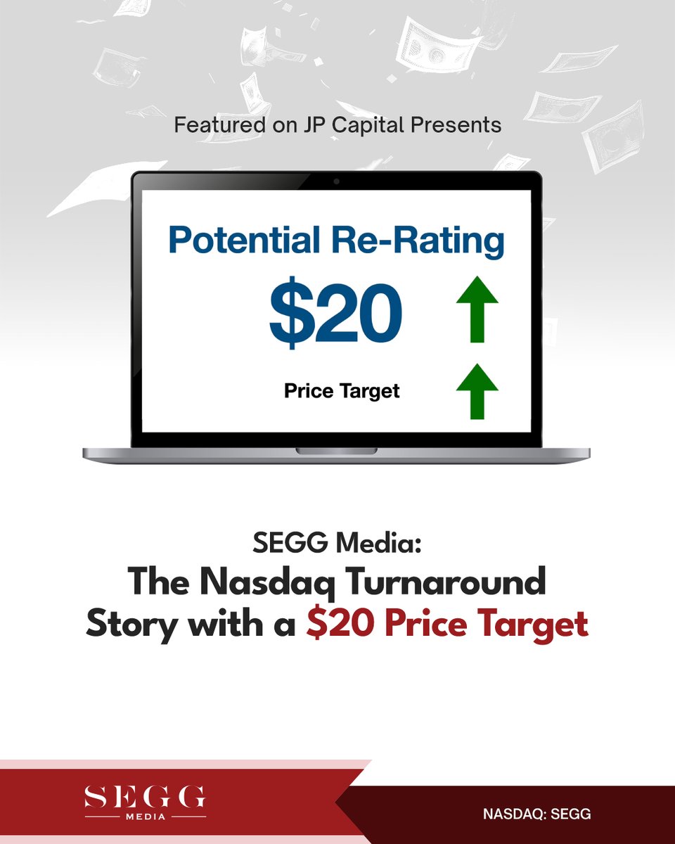 JP Capital Presents dives into the latest Noble Capital Markets report, which initiates coverage on our company with an Outperform rating and a $20 price target.

Watch: asmbly.link/bwnvg2K

🇺🇸 #NASDAQ: $SEGG