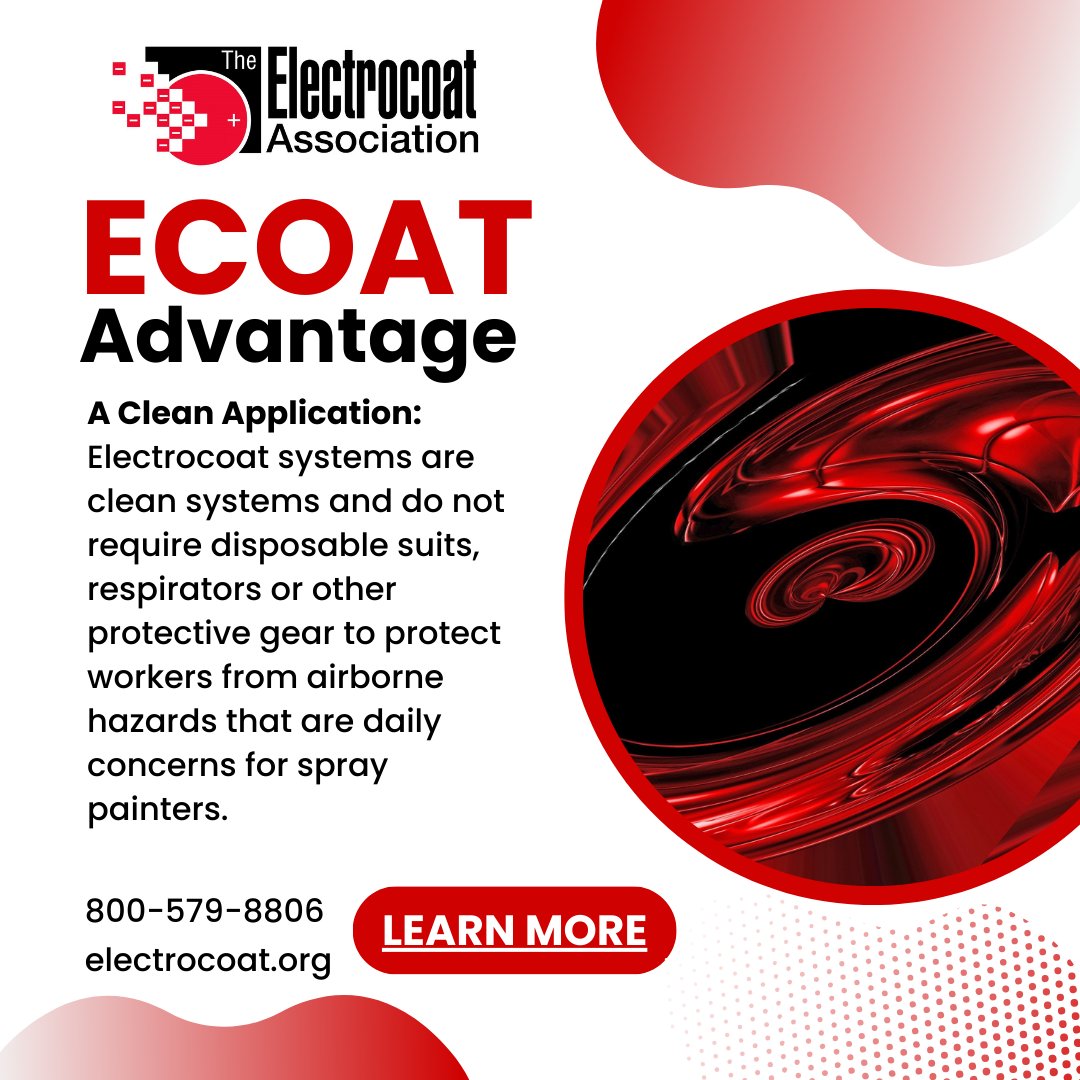electrocoatassn's tweet photo. Clean systems with minimal sludge removal - ecoat!  You have questions?  We are here to help!
#manufacturing #cleanpaint #ecoat #electrocoat #paint #coatings https://t.co/GK5QnarrcJ