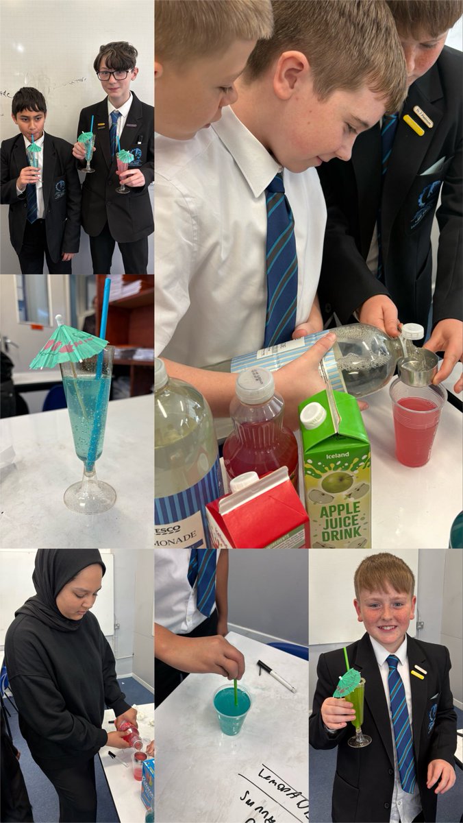 Year 8 have put their recent ratio work to practice today; designing and making mocktails with different proportions of juice depending on their chosen ratios

Some concoctions were much more popular than others but maths-related fun was had by all!

<a href="/derbyhighbury/">The Derby High, Bury</a> #MathsInAction