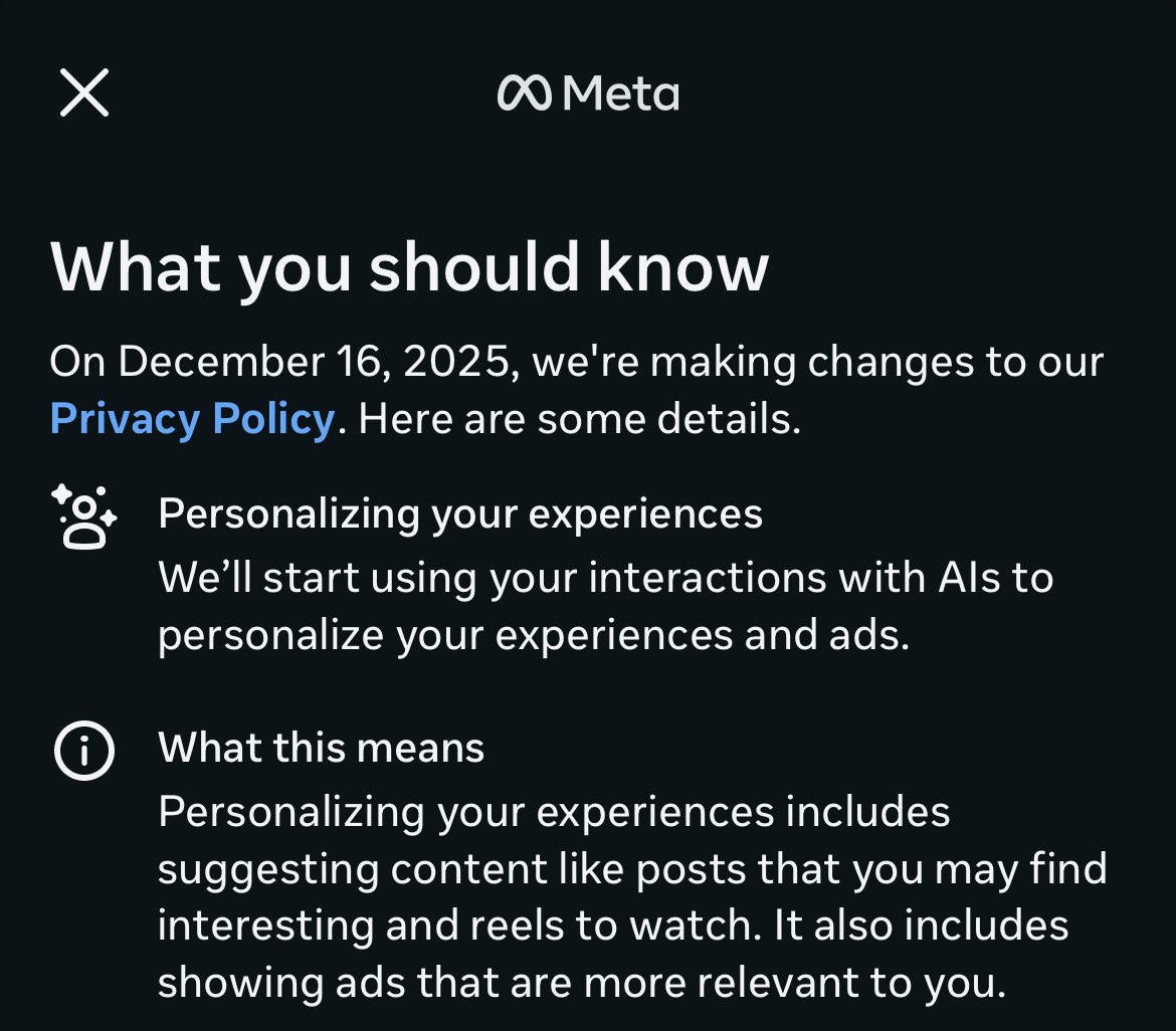 The winter months are coming up, when everything contracts. Notice this is when most companies choose to send you new ToS contracts. Especially, in or around Dec 21st, the winter solstice.

#contracts #seasons #solstice #meta