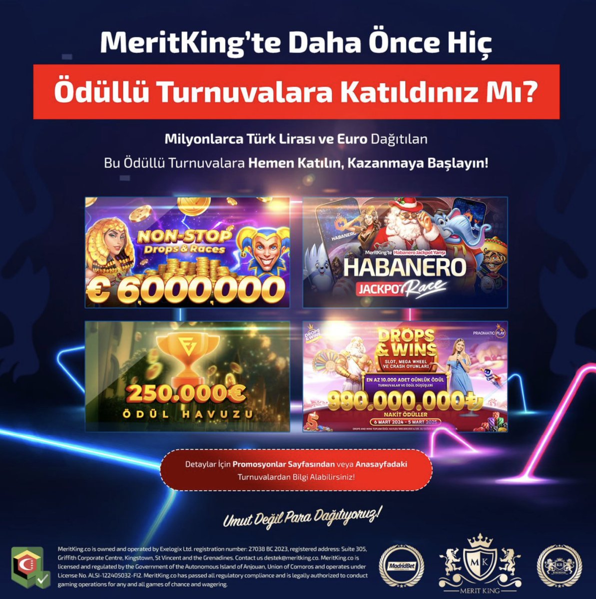Meritkingirisk's tweet photo. 💎 “Hafta Sonuna Merit ile Kazan!”

Hafta sonu heyecanı MeritKing’de başlıyor! 🎰💸
Cuma gecesi casinoda şansını konuştur, spinleri çevir, kazancını topla 💎
Her an yeni bir fırsat, her çevrim yeni bir kazanç!

👉 Güncel Giriş: https://t.co/lNDSSjOmYU

🏷 #MeritKing #Casino https://t.co/A8fJ5A68nA